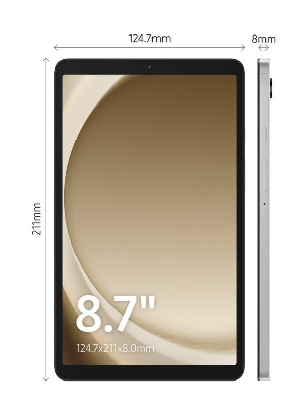 Galaxy Tab A9, Silver, 4 GB RAM, 64 GB, LTE – Global Version.