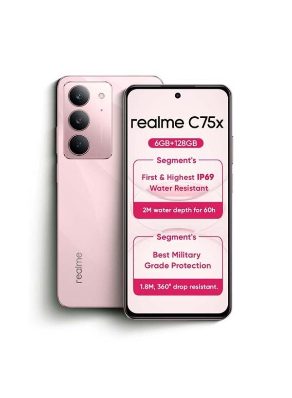 Realme C75X Dual SIM Coral Pink 6GB RAM 128GB 4G - Middle East Version