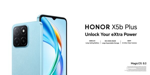 HONOR X5b Plus, Dual SIM, Ocean Blue, 4 GB RAM, 128 GB, 4G – Middle East Version.