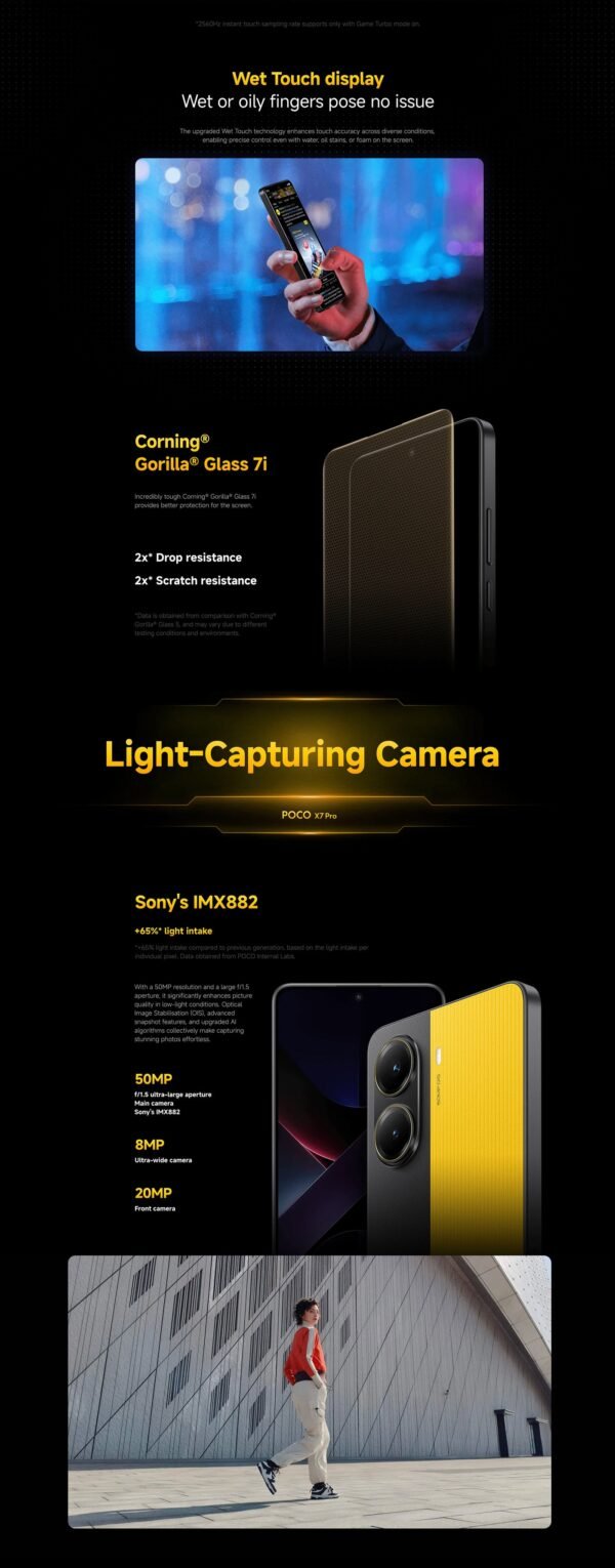 POCO X7 Pro, Dual SIM, Green, 12 GB RAM, 512 GB, 5G – Global Version.