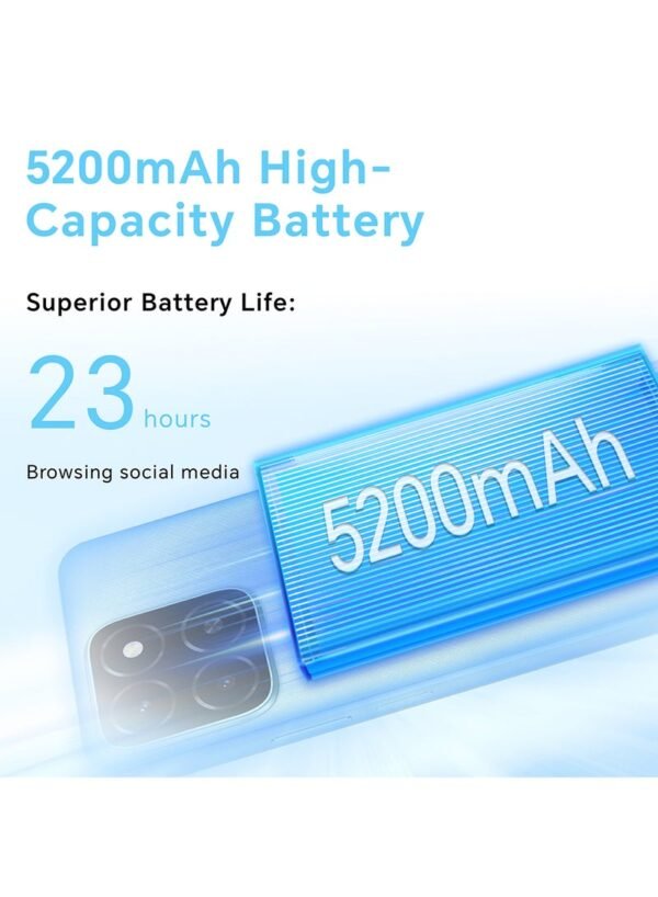 HONOR X5b Plus, Dual SIM, Ocean Blue, 4 GB RAM, 128 GB, 4G – Middle East Version.