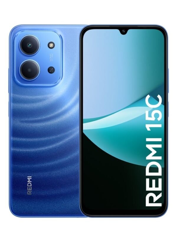 Xiaomi Redmi 15C Dual SIM, Moonlight Blue, 6GB RAM, 128GB, 4G – Middle East Version.