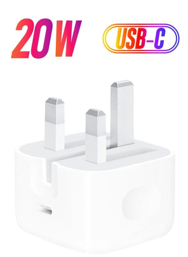 fcce4a7b-be1a-434b-8c27-fe2b6bc2d59c (1) Apple 20W USB-C Triple-Pin Power Adapter, White (Original iPhone Charger), White.