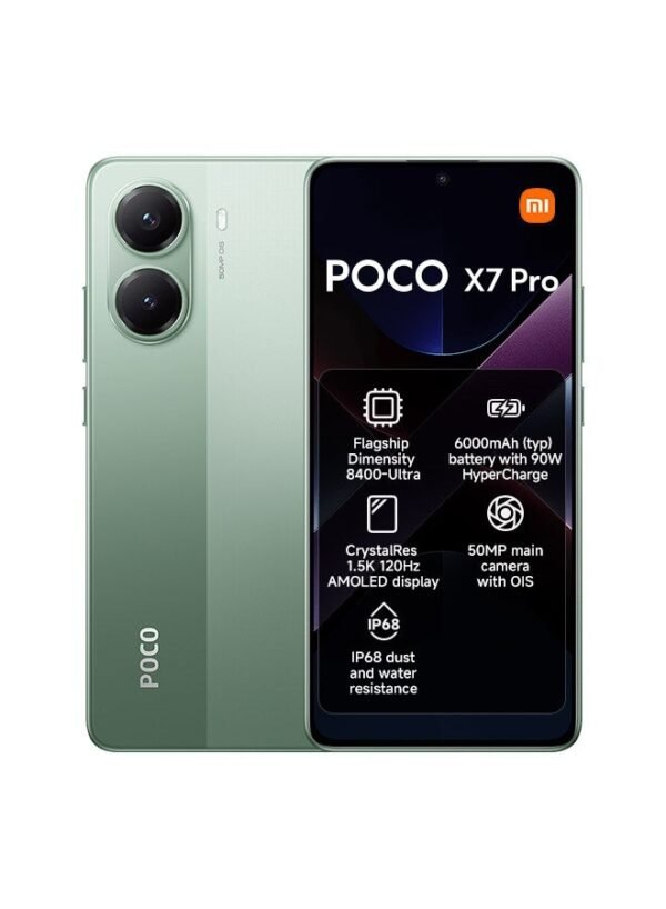 POCO X7 Pro, Dual SIM, Green, 12 GB RAM, 512 GB, 5G – Global Version.