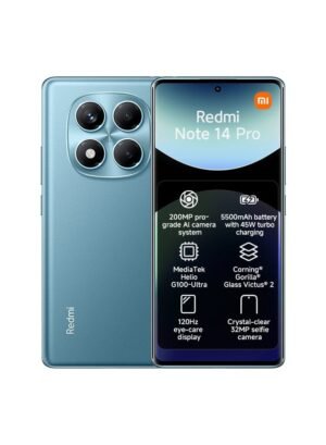 Redmi Note 14 Pro 4G, Ocean Blue, 8 GB RAM, 256 GB, Global Version.