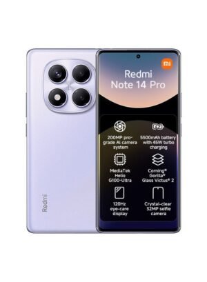 Redmi Note 14 Pro 4G, Aura Purple, 8 GB RAM, 256 GB, Global Version.