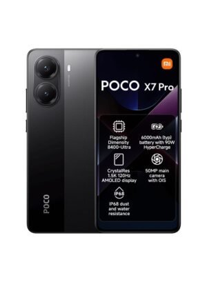 POCO X7 Pro Phone, Dual SIM, Black, 12 GB RAM, 512 GB, 5G – Global Version.